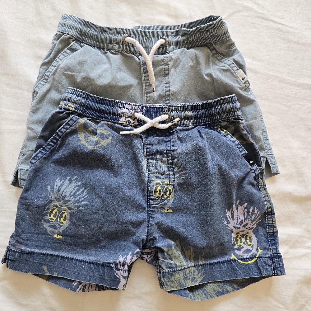 Quiksilver Kids Fun Blue and Gray Pinapple Shorts Set